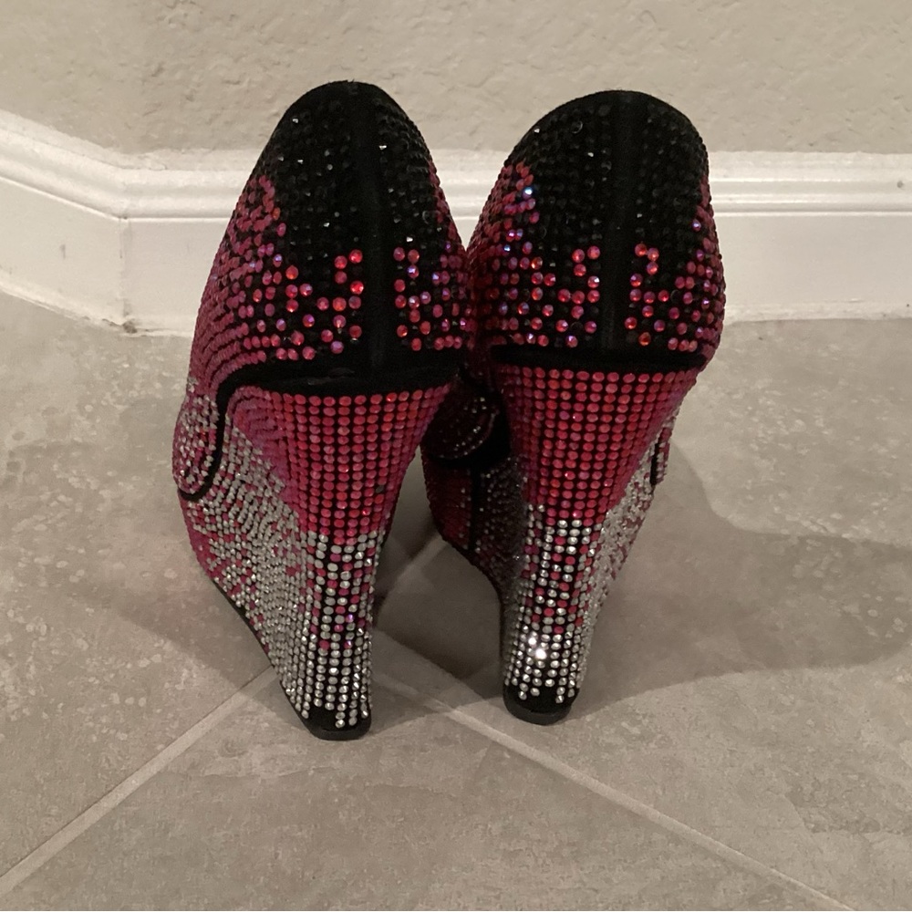 Alba Rhinestone Woman’s Wedges - Picture 5 of 10